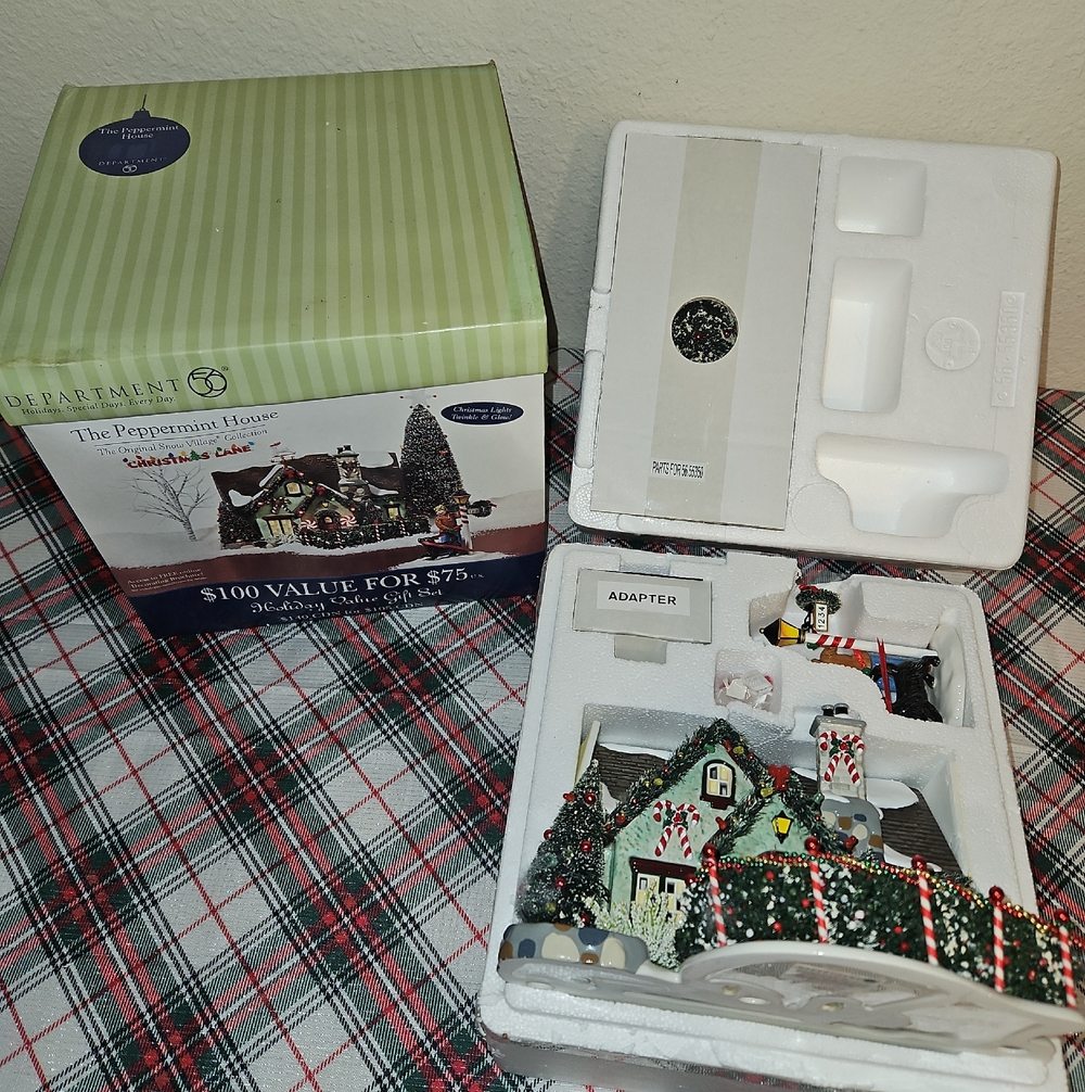 Department 56 "The Peppermint House" Snow Village Holiday Decor - Picture 2 of 13